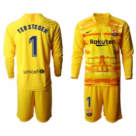 Koszulka FC Barcelona Bramkarska TER STEGEN 1 Dziecięcy II 2019/20 Długi Rękaw